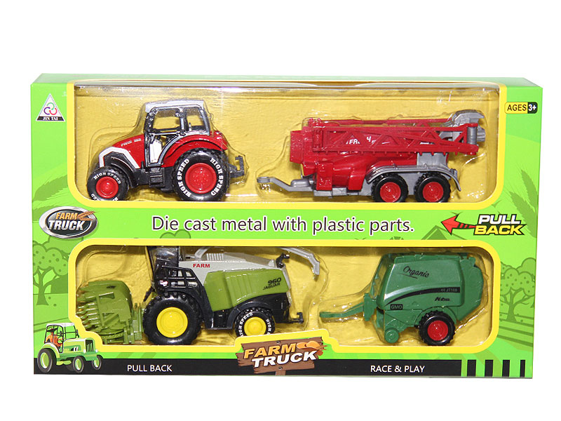 Die Cast Farmer Truck Set Pull Back toys