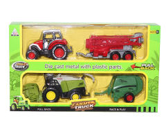 Die Cast Farmer Truck Set Pull Back