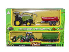 Die Cast Farmer Truck Set Pull Back