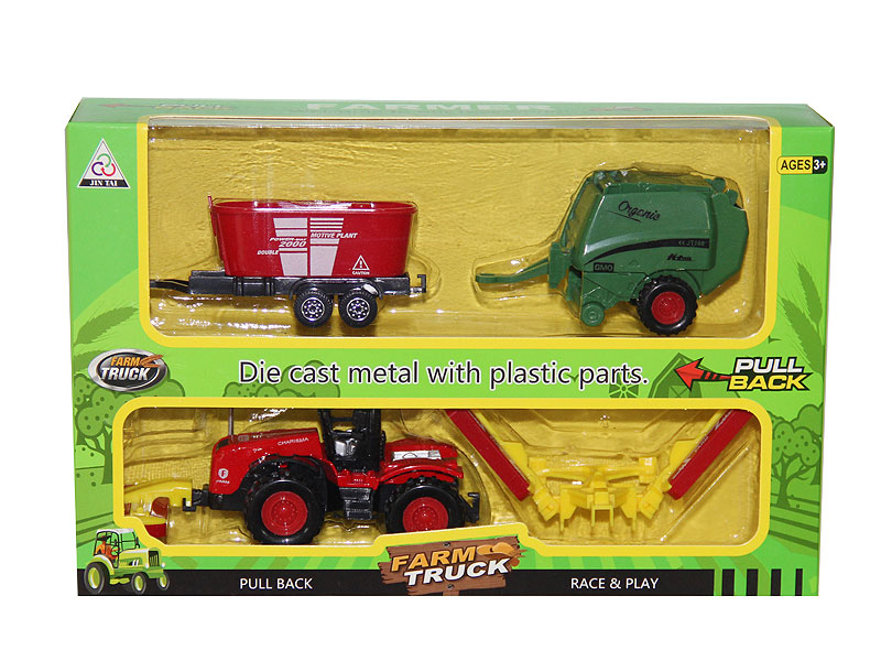 Die Cast Farmer Truck Set Pull Back toys