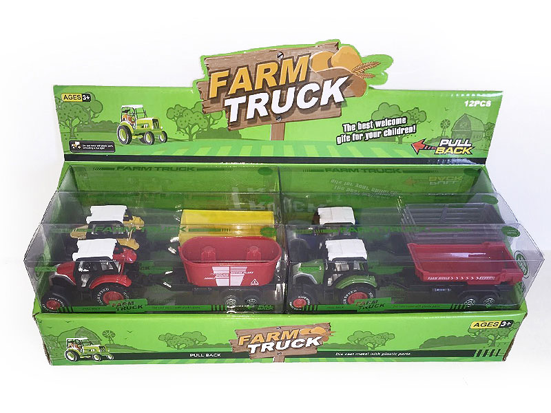 Die Cast Farmer Car Pull Back(12in1) toys