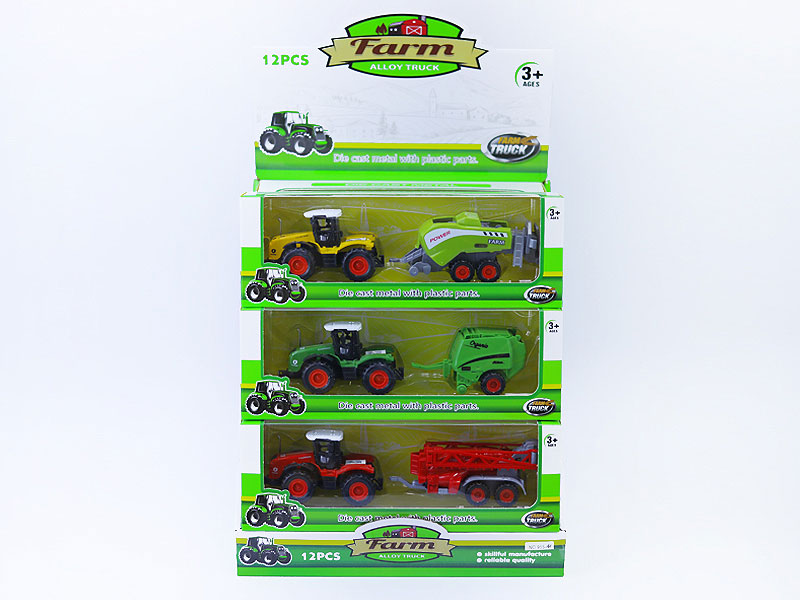 Die Cast Farmer Car Pull Back(12in1) toys