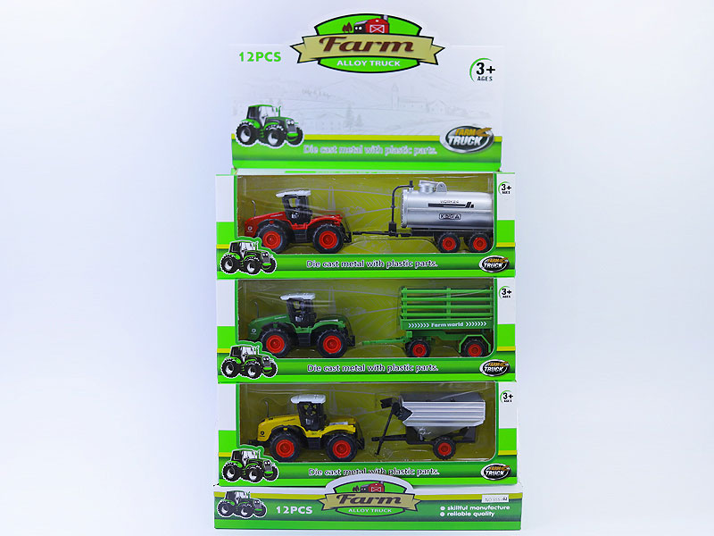 Die Cast Farmer Car Pull Back(12in1) toys