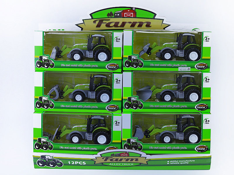 Die Cast Farmer Car Pull Back(12in1) toys