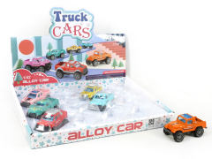 Die Cast Cross-country Car Pull Back(12in1)