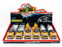 1:50 Die Cast Construction Truck Pull Back W/L_S(6in1)