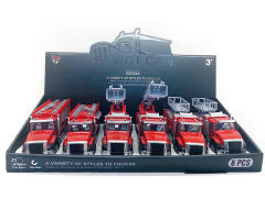 1:50 Die Cast Fire Engine Pull Back(6in1)