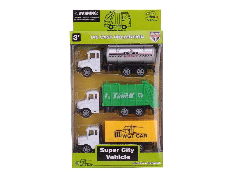 Die Cast Traffic Car Pull Back(3in1) toys