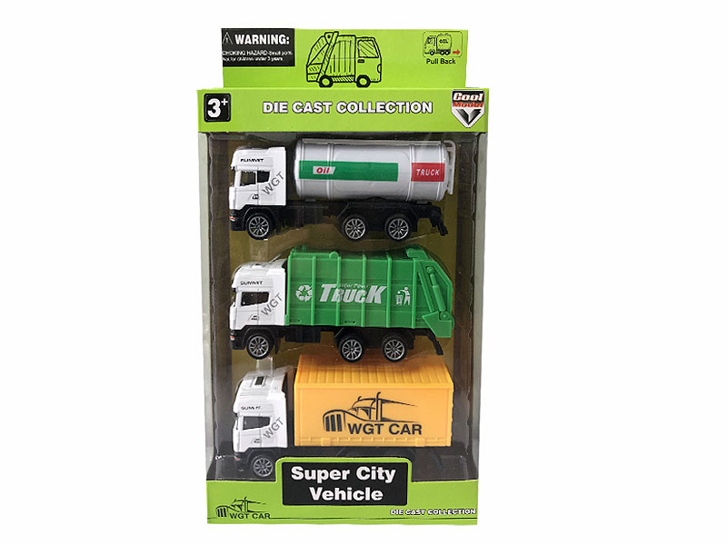 Die Cast Traffic Car Pull Back(3in1) toys