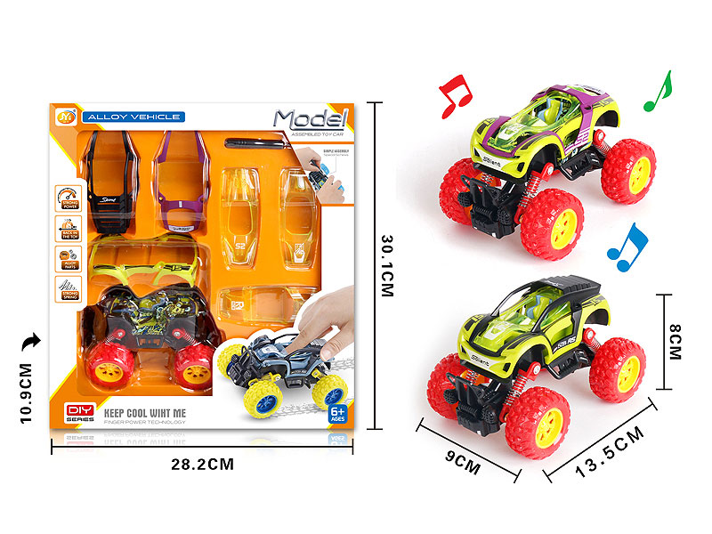 Diy Die Cast Car Pull Back W/M(2C) toys