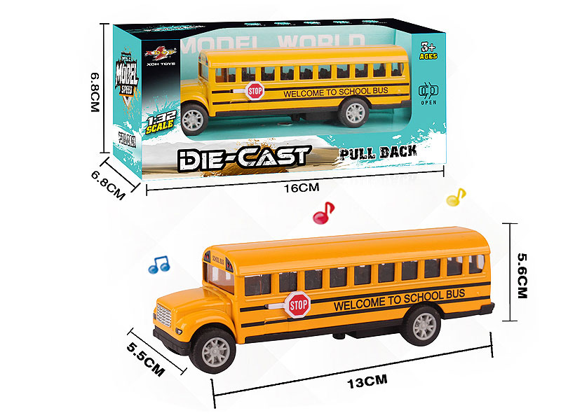 1:32 Die Cast Bus Pull Back W/L_M toys