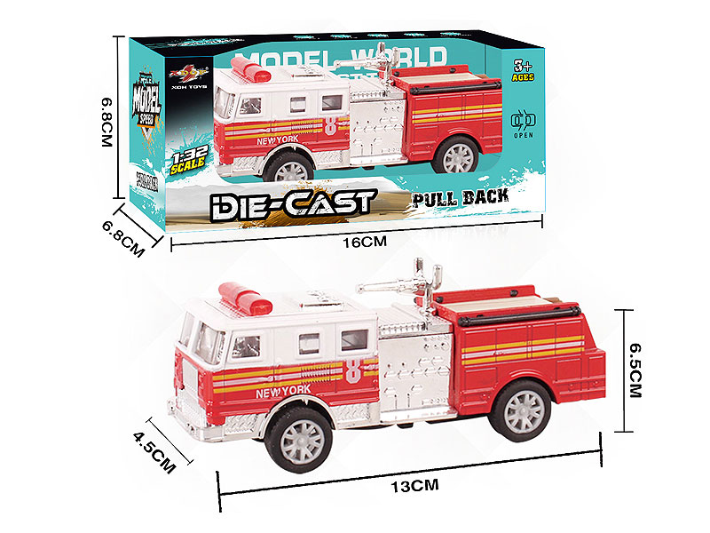 1:32 Die Cast Fire Engine Pull Back toys