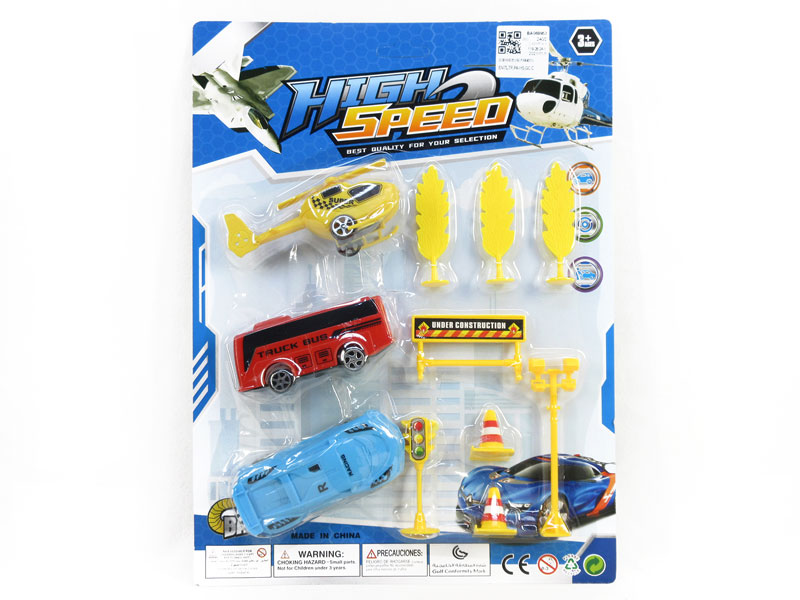 Pull Back Airplane & Pull Back Bus & Pull Back Car Set(3in1) toys