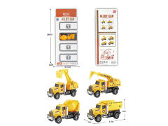 Pull back Metal Construction Truck（4in1） toys