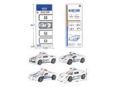 Pull Back Metal Police Car(4in1) toys