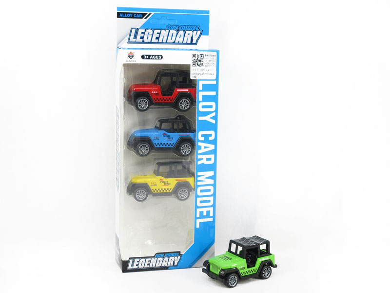 Metal Pull Back Cross-country Car(4in1) toys