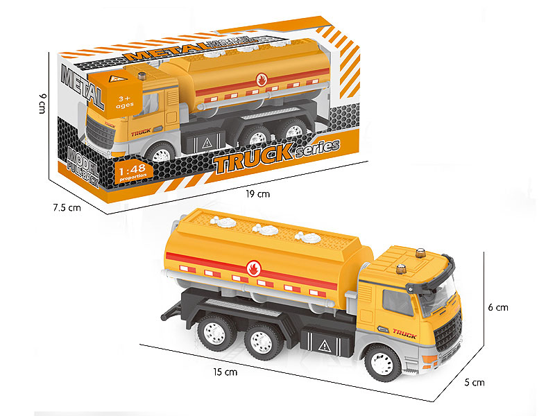 Die Cast Construction Oil Truck Pull Back toys