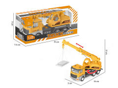 Die Cast Construction Crane Truck Pull Back toys