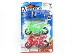 Pull Back Motorcycle & Car(3in1)