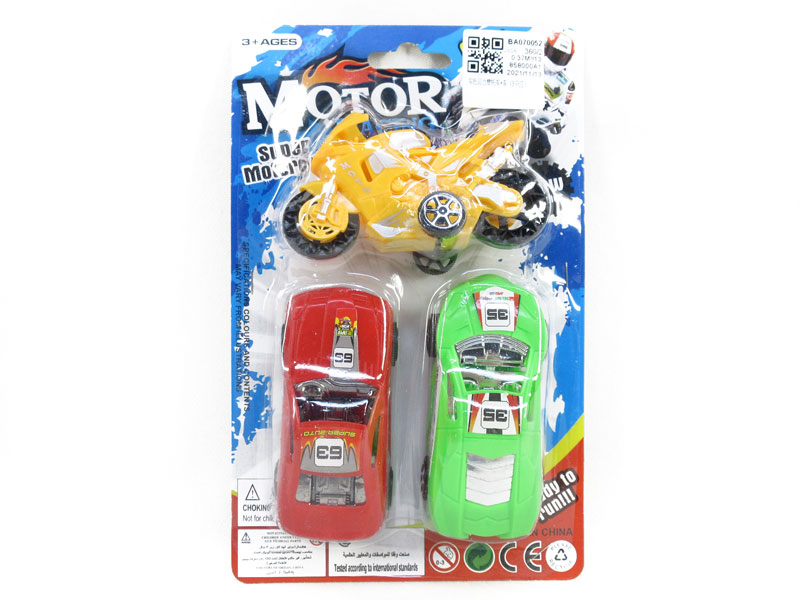 Pull Back Motorcycle & Car(3in1) toys