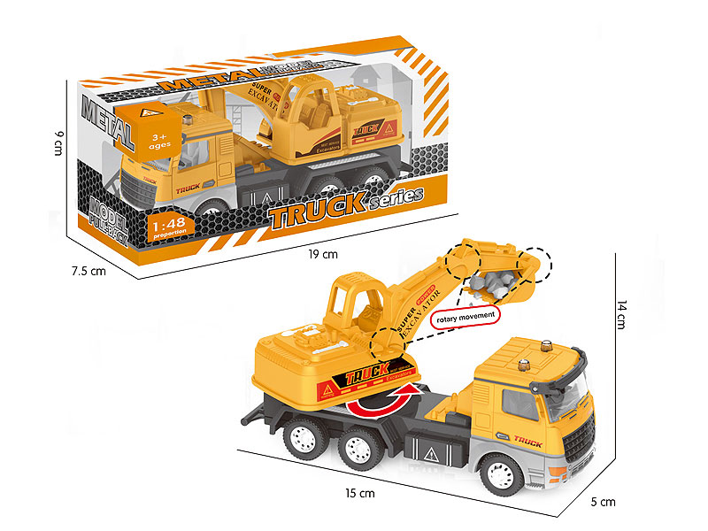 Die Cast Construction Digger Truck Pull Back toys