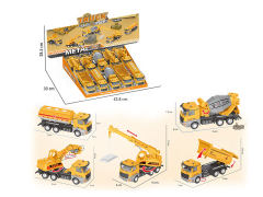 Die Cast Construction Truck Pull Back(10in1)