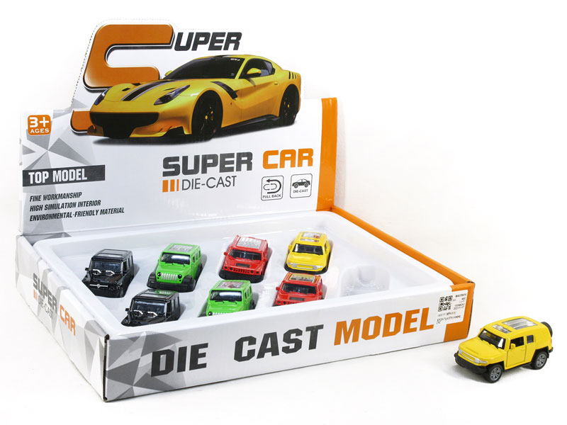Die Cast Cross-country Car Pull Back(8in1) toys