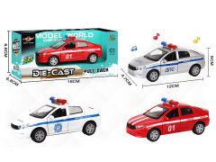 1:32 Die Cast Police Car Pull Back W/L_M(3C)