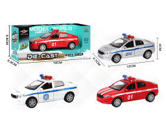 1:32 Die Cast Police Car Pull Back(3C) toys