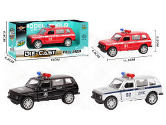 1:32 Die Cast Police Car Pull Back(3C) toys