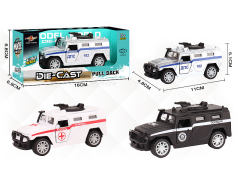 1:32 Die Cast Police Car Pull Back(3C) toys