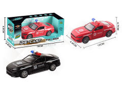 1:32 Die Cast Police Car Pull Back(2C)