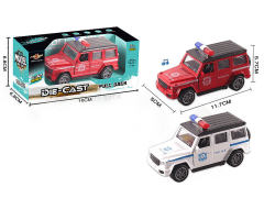 1:32 Die Cast Police Car Pull Back W/L_M(2C) toys