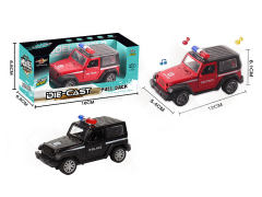 1:32 Die Cast Police Car Pull Back W/L_M(2C) toys