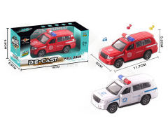 1:32 Die Cast Police Car Pull Back W/L_M(2C) toys