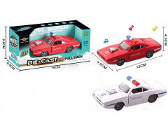 1:32 Die Cast Police Car Pull Back W/L_M(2C) toys