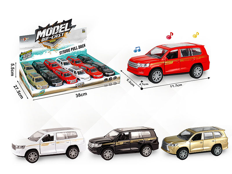 1:32 Die Cast Car Pull Back W/L_M(12in1) toys