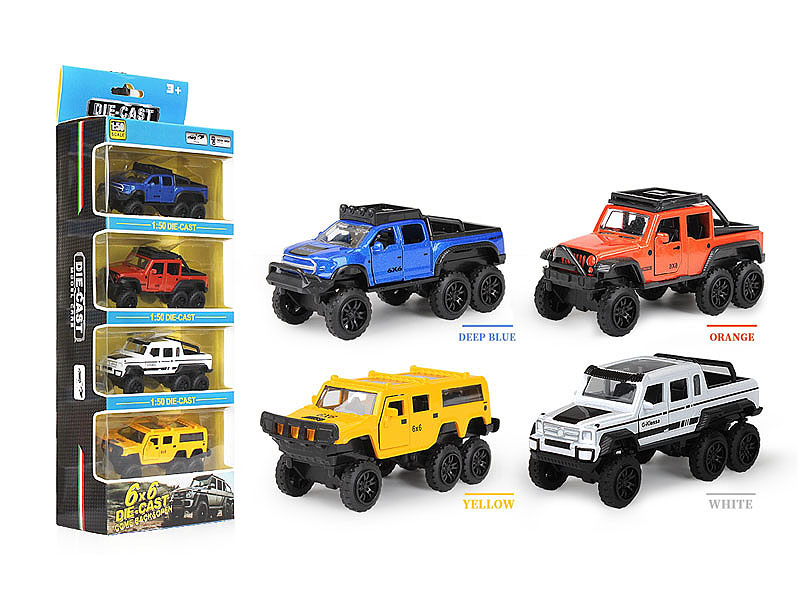 1:60 Die Cast Car Pull Back(4in1) toys
