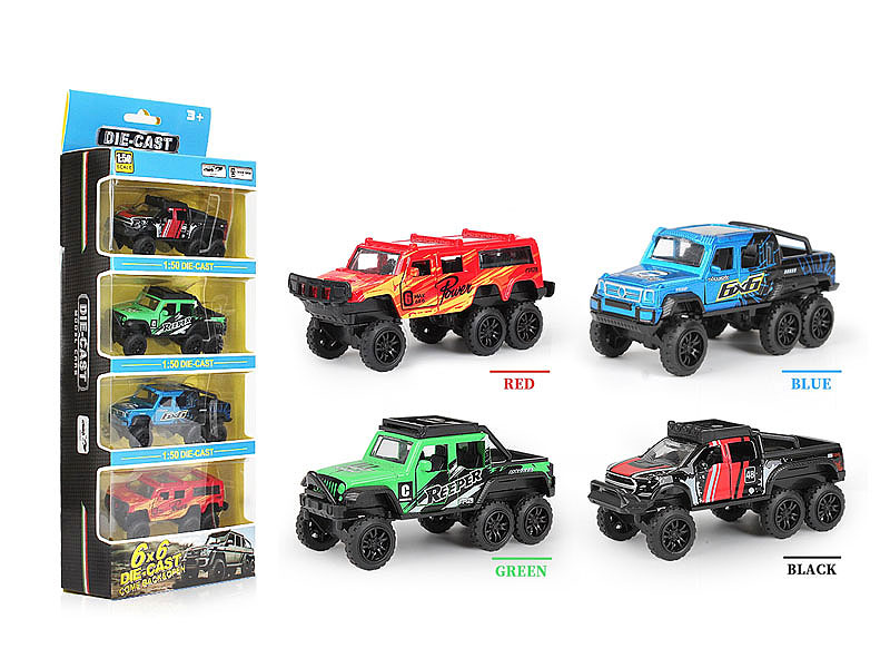 1:60 Die Cast Car Pull Back(4in1) toys