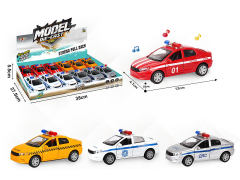 1:32 Die Cast Police Car Pull Back W/L_M(12in1)