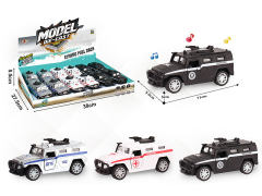 1:32 Die Cast Police Car Pull Back W/L_M(12in1)