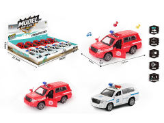 1:32 Die Cast Police Car Pull Back W/L_M(12in1) toys