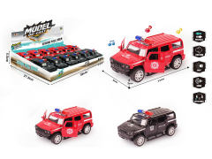 1:32 Die Cast Police Car Pull Back W/L_M(12in1) toys