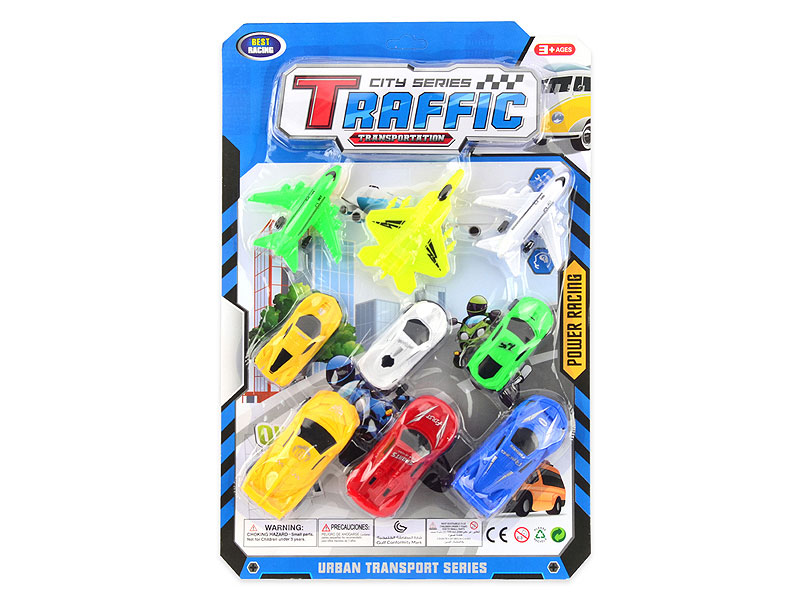Pull Back Car & Airplane(9in1) toys