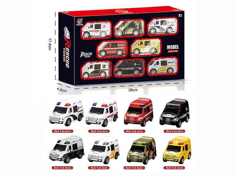 Die Cast Car Set Pull Back(8in1) toys