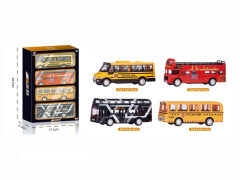 Die Cast Bus Set Pull Back(4in1) toys