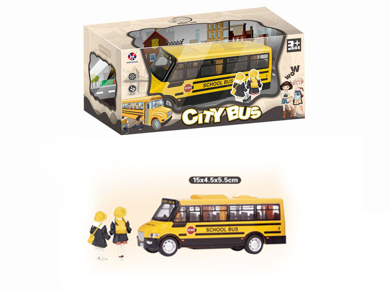 Die Cast Pull Back Bus toys