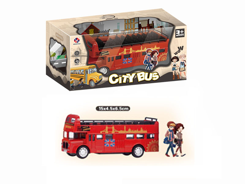 Die Cast Pull Back Bus toys