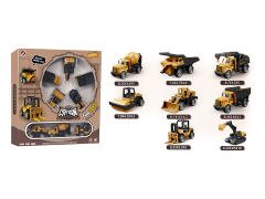 Die Cast Construction Truck Pull Back(8in1)