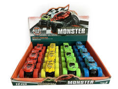 Die Cast Cross-country Car Pull Back(12in1)